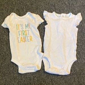 Carter's White 'It's My First Easter' Bodysuit Set